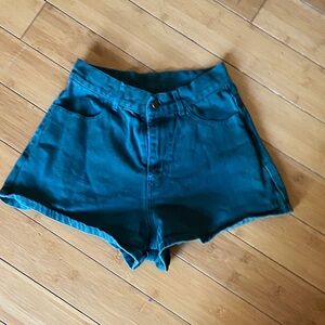 High-Waist Teal Women’s Shorts